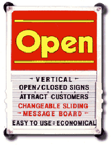 SLIDING OPEN CLOSED SIGN
