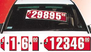 RED TAG SALE PRICER NUMBERS